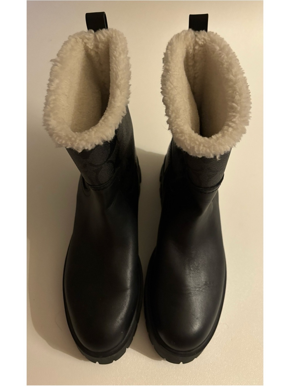 Coach Raina Signature Jacquard Leather Boot Size 8.5~ Pristine - Picture 5 of 9
